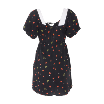 Black Graphic Mini Dress