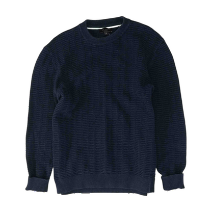 Navy Solid Pullover Sweater