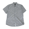 Navy Floral Short Sleeve Button Down