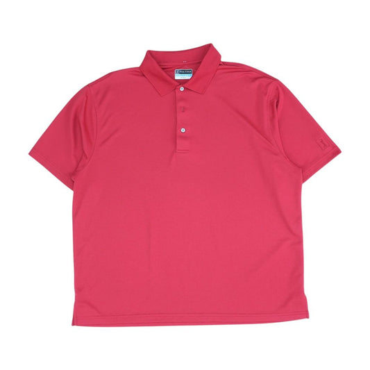 Red Solid Short Sleeve Polo