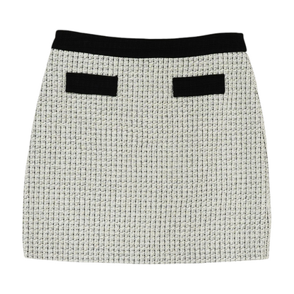 White Check Mini Skirt