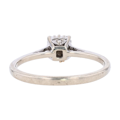 1/10 ctw 10K White Gold Diamond Engagement Ring