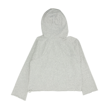Gray Solid Hoodie Pullover