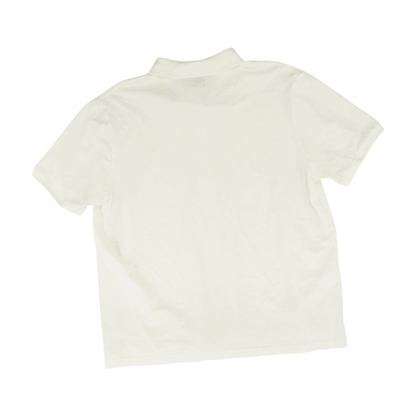 White Solid Short Sleeve Polo