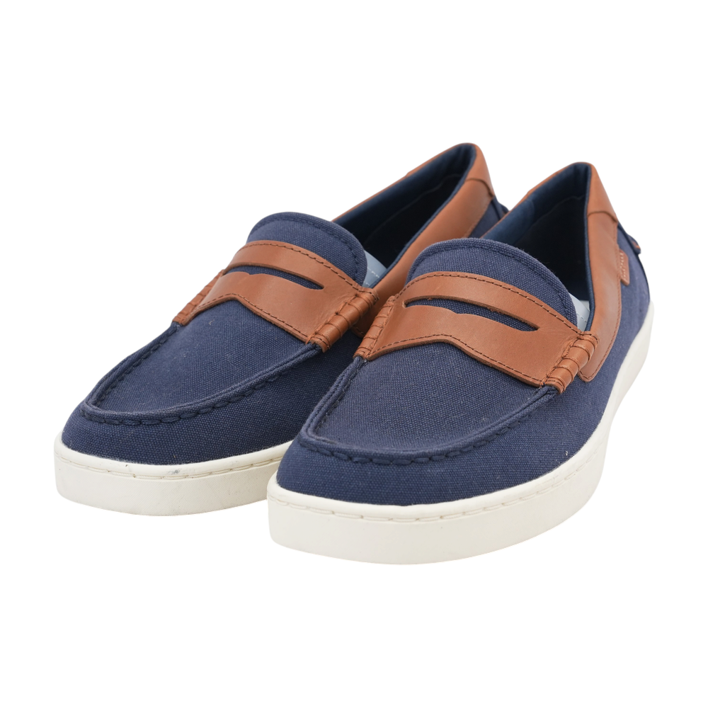 Navy Slip-On Dress Shoes