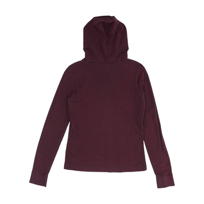 Maroon Solid Hoodie Pullover