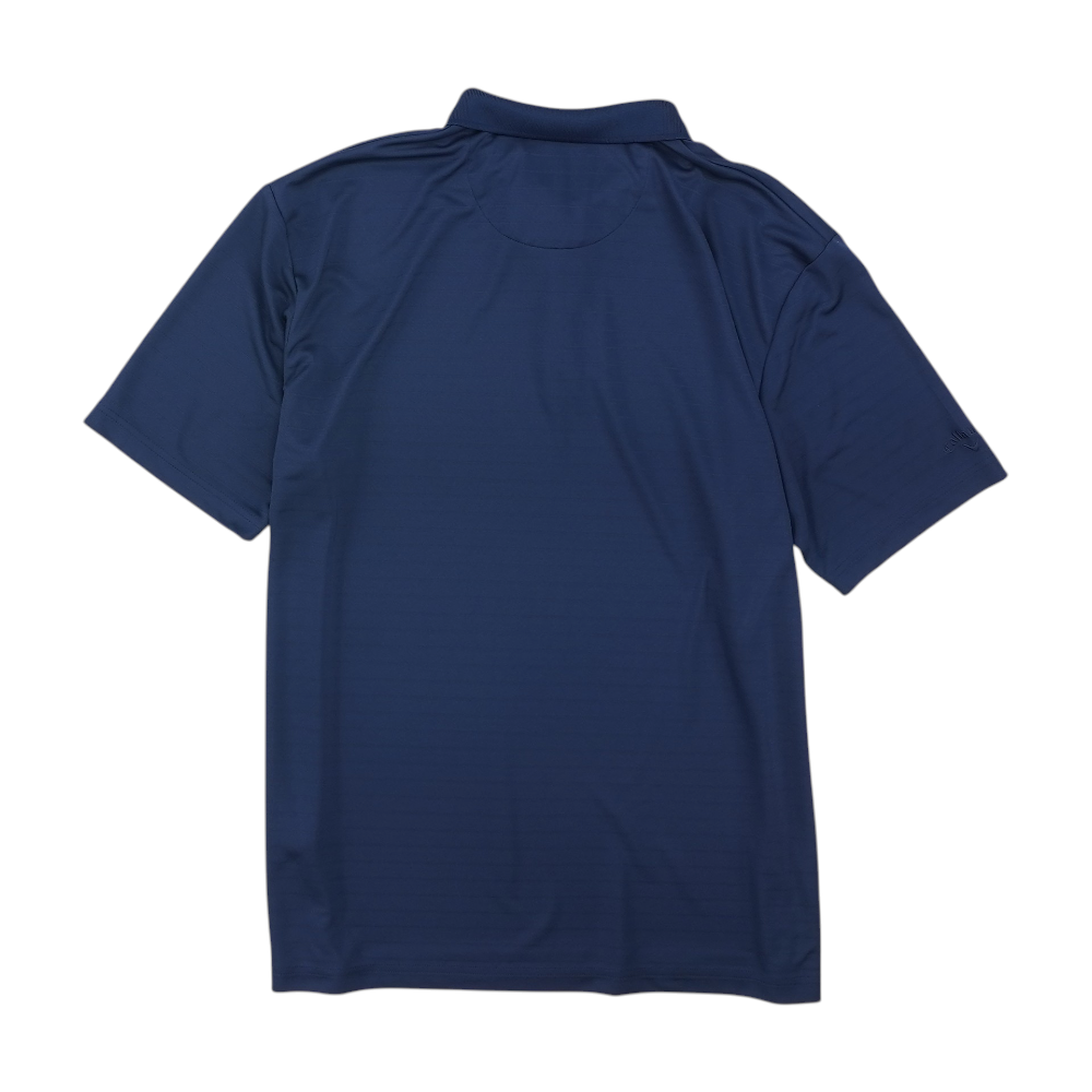 Navy Striped Short Sleeve Polo