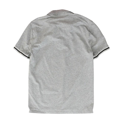 Gray Solid Short Sleeve Polo
