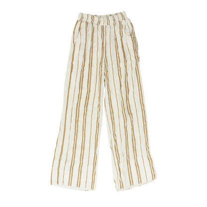 White Striped Relaxed Pants