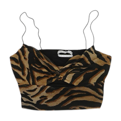 Multi Animal Print Cropped Blouse