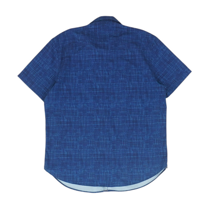 Blue Print Short Sleeve Button Down