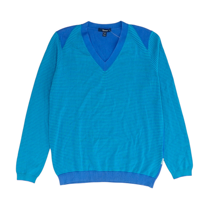 Blue Striped Pullover Sweater