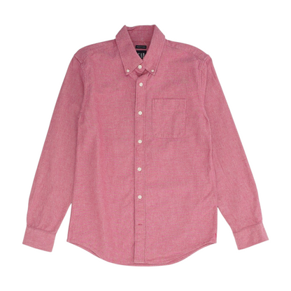 Pink Solid Long Sleeve Button Down
