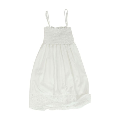 White Solid Dress