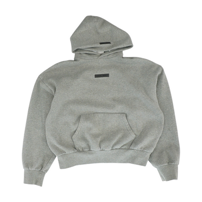 Gray Solid Hoodie Pullover