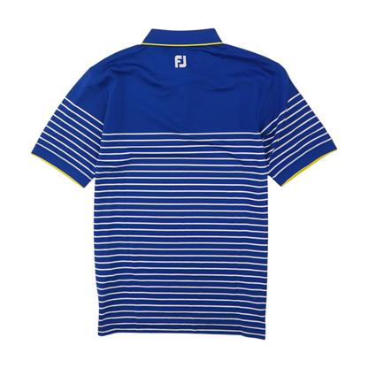 Blue Striped Short Sleeve Polo