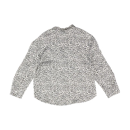White Animal Print Button Down