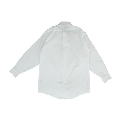 White Solid Long Sleeve Button Down