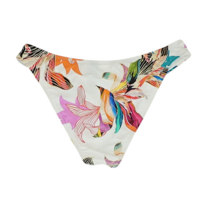 White Abstract Swim Bottom