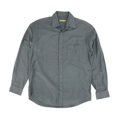 Gray Striped Long Sleeve Button Down