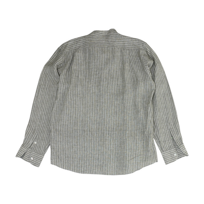 Gray Striped Long Sleeve Button Down