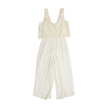 White Solid Jumpsuit