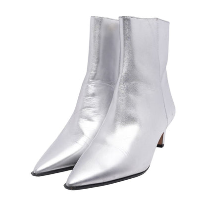 Silver Ankle Boots