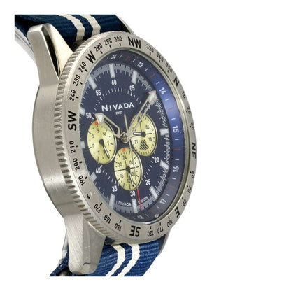 Men's Skymasters Collection Blue And Silver Chronograph Stainless Steel Watch