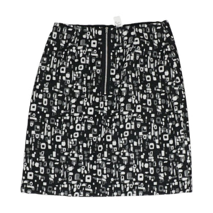 Black Geometric Midi Skirt