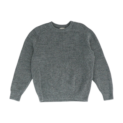 Gray Solid Pullover Sweater