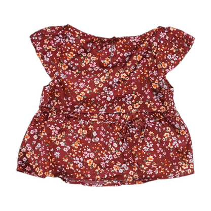 Maroon Floral Blouse