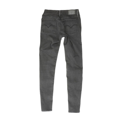 710 Black Solid Low Rise Skinny Leg Jeans