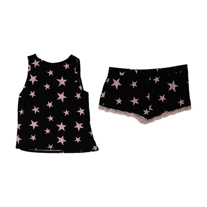 Black Print Pajama Set
