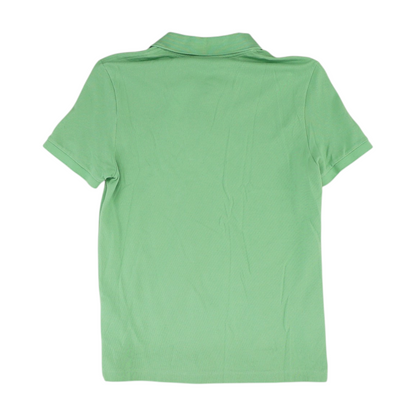 Green Solid Short Sleeve Polo
