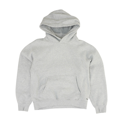 Gray Solid Hoodie Pullover