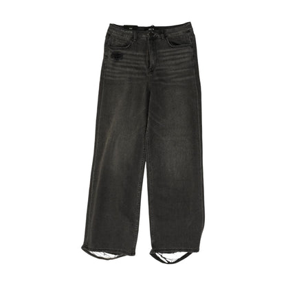Black High Rise Wide Leg Jeans