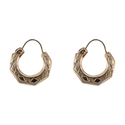 14K Yellow Gold Hoop Earrings