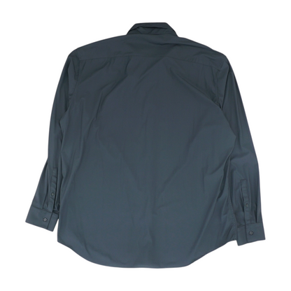 Black Solid Long Sleeve Button Down