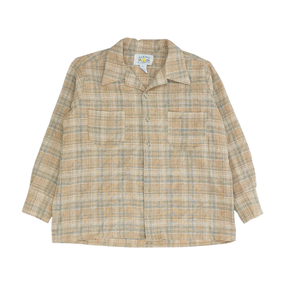 Brown Plaid Flannel Button Down