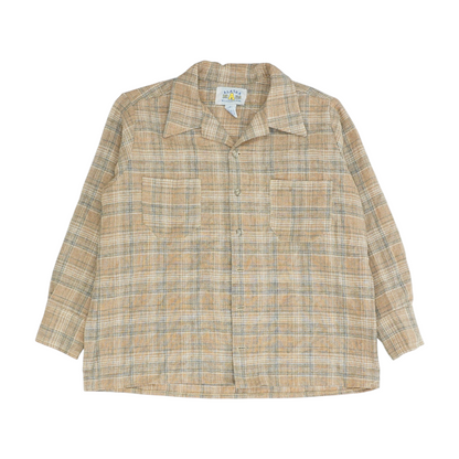 Brown Plaid Flannel Button Down