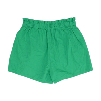 Green Solid Knit Shorts