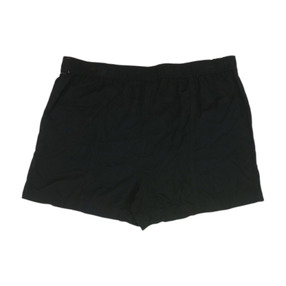 Black Solid Knit Shorts