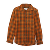 Orange Plaid Flannel Button Down