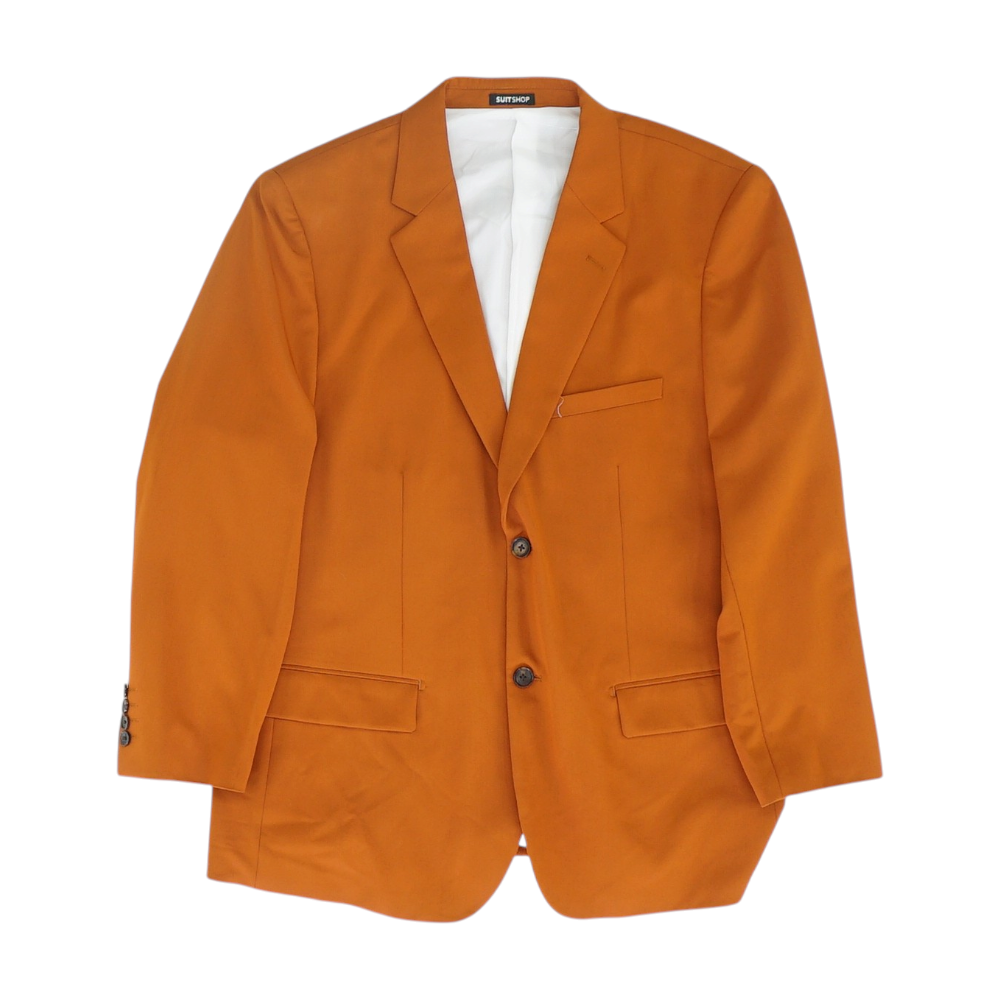 Orange Short Solid Sport Coat