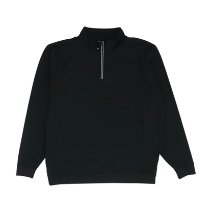 Black Solid 1/4 Zip Pullover