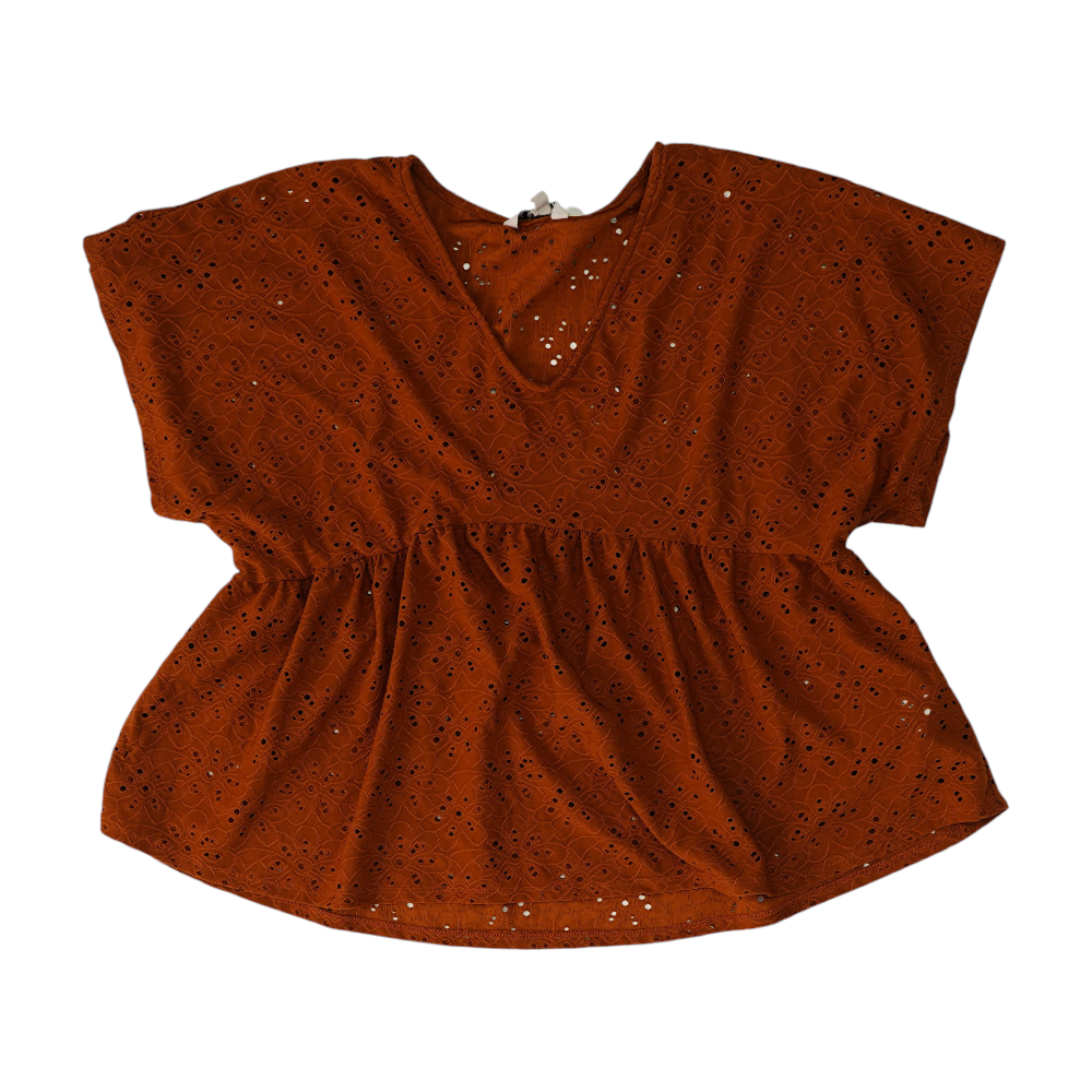 Rust Floral Blouse