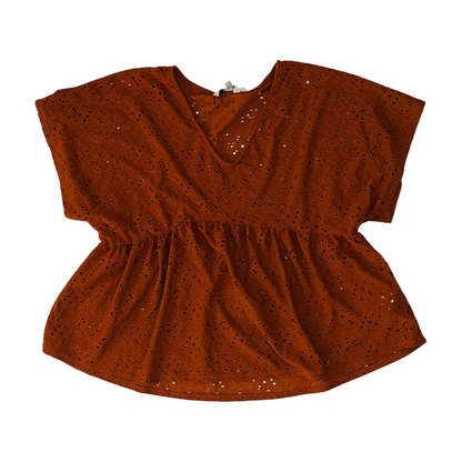 Rust Floral Blouse