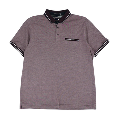 Burgundy Solid Short Sleeve Polo