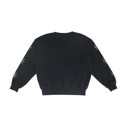 Black Solid Sweatshirt Pullover