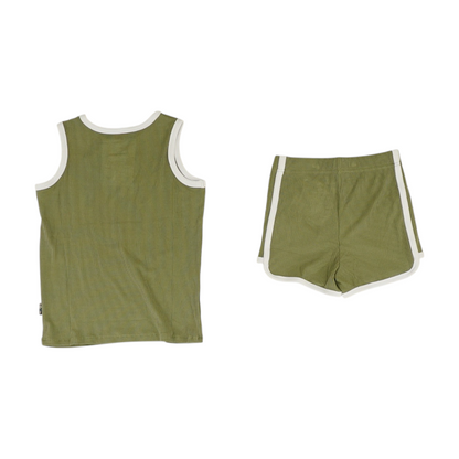 Olive Sleeveless Set